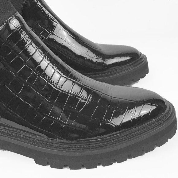 Loeffler Randall Patent Leather Mid-Calf Chelsea Boots - Picture 4 of 14